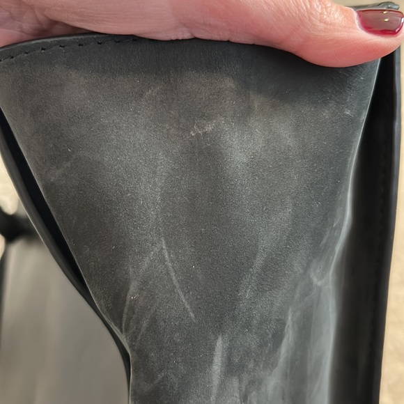 Tory Burch “Brooke” Suede and Smooth Leather Tote in Black - Picture 11 of 16